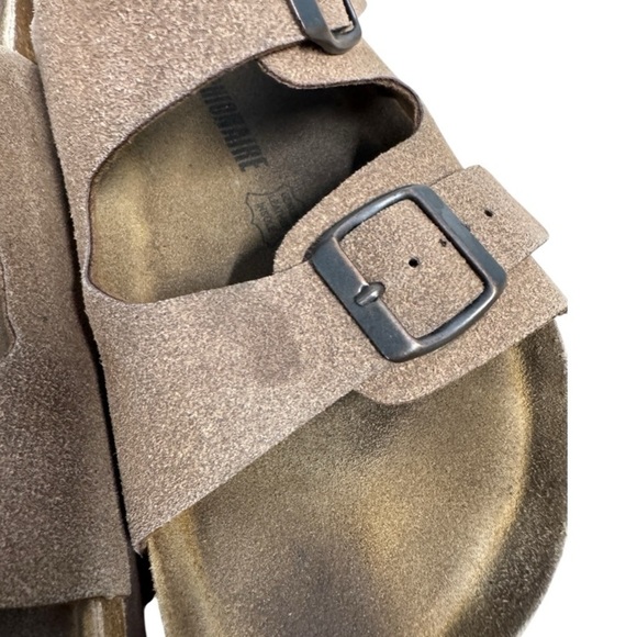 CUSHIONAIRE Lane Brown Cork Footbed Sandal Leather Insole Size 11W - Picture 8 of 9